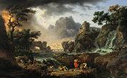 Claude-joseph Vernet Mountain Landscape with Approaching Storm oil